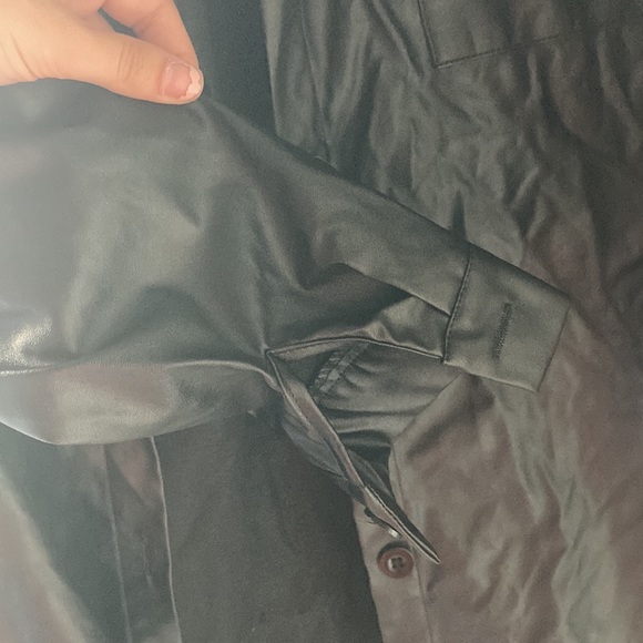 Shein Black Faux Leather Jacket, size S, good condition - Picture 3 of 5